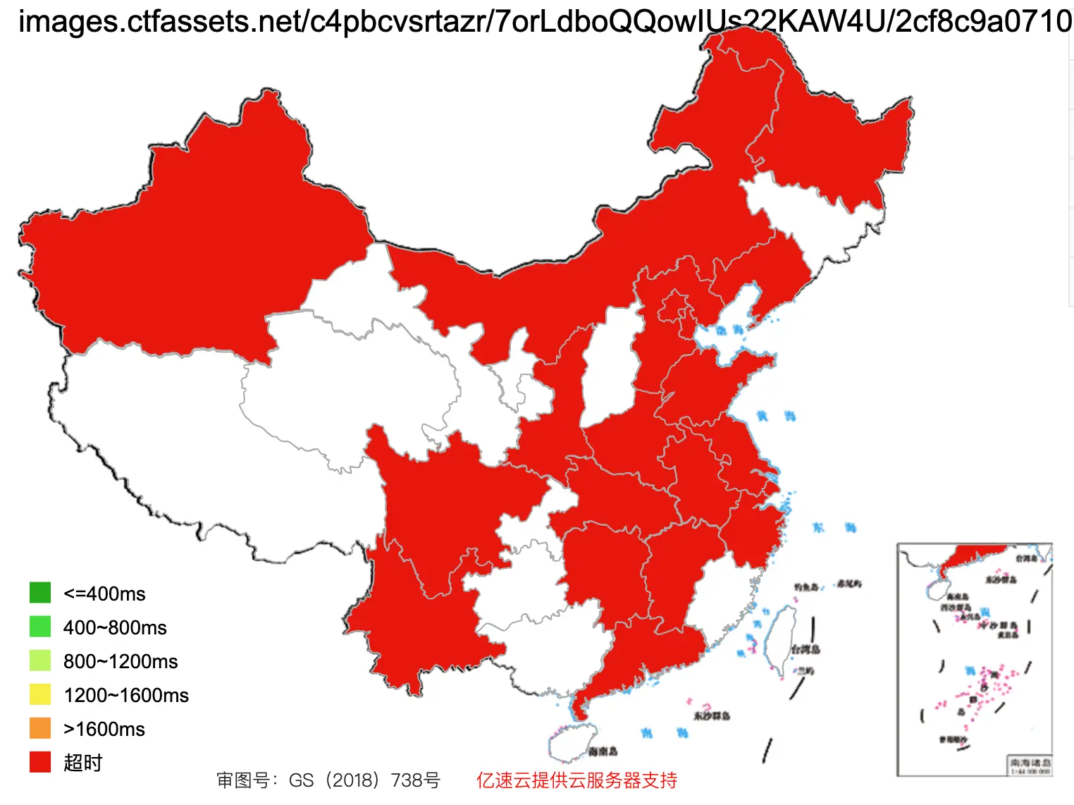 Speed boost Contentful with 21YunBox in China (Before vs After)