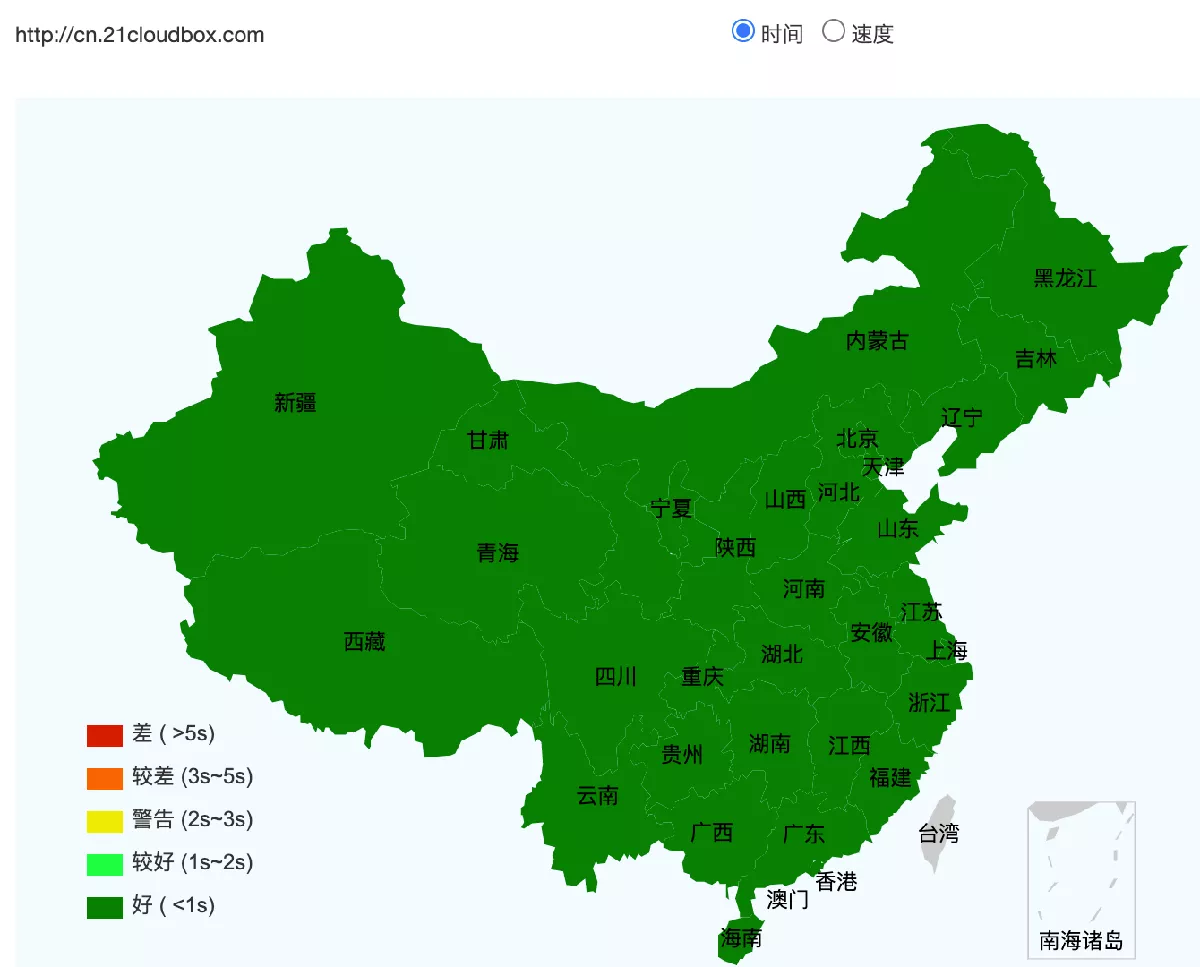 Example of a fast website in China