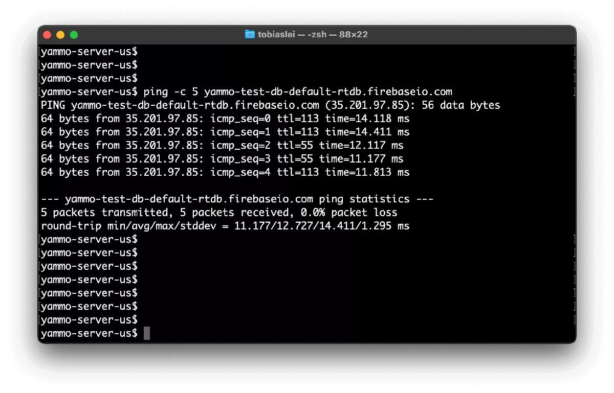 U.S. Test: 0% Packet Loss