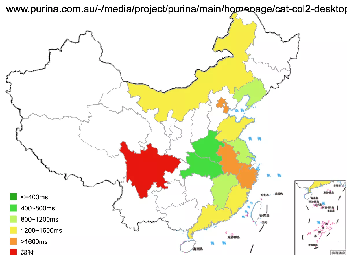 Images on the Purina Australia website are not accessible in China